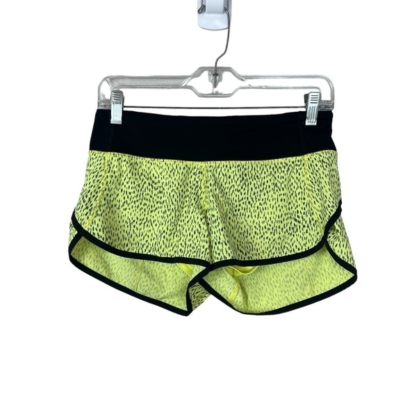 Lululemon Run Speed Short Dottie Dash Clarity Yellow Black - Picture 1 of 5